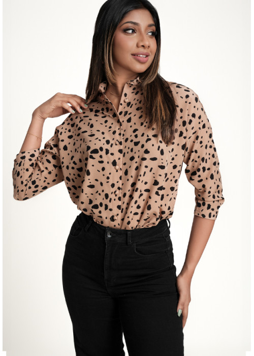 LORIDA TIGER PRINT BLOUSE 